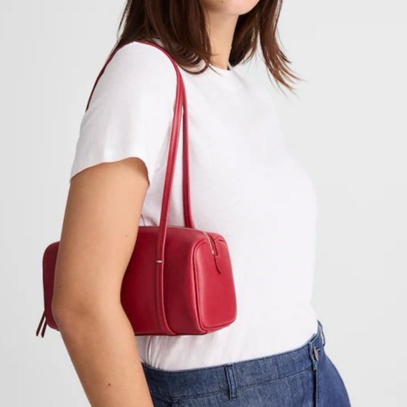 NWT Madewell leather brioche bag in scarlet red - Picture 3 of 4